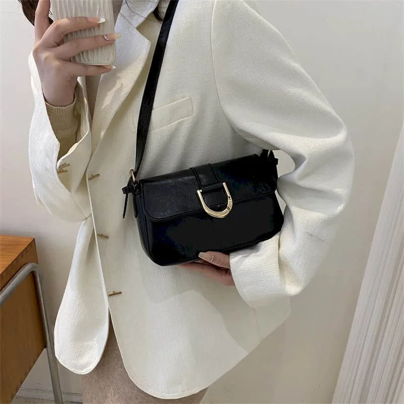 

Elegant Shoulder Bags for Women Solid Korean Style Versatile Handbags Aesthetic Lady Fashion Office Luxury Bags Hot Selling Item