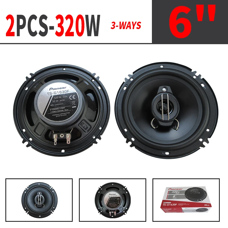 6 pouces 640w (2 * 320w) 3 voies Universal Motor coaxial car Music stéréo full Frequency Hi - Fi Speaker installation sans perte