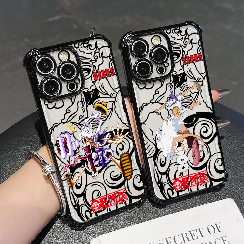 Sun God NikaS GEAR 5 LuffyS Plating Phone Case For Samsung S26 S25 S24 S23 S22 S21 S20 FE Note20 Edge Plus Ultra 4G 5G Anti Fall