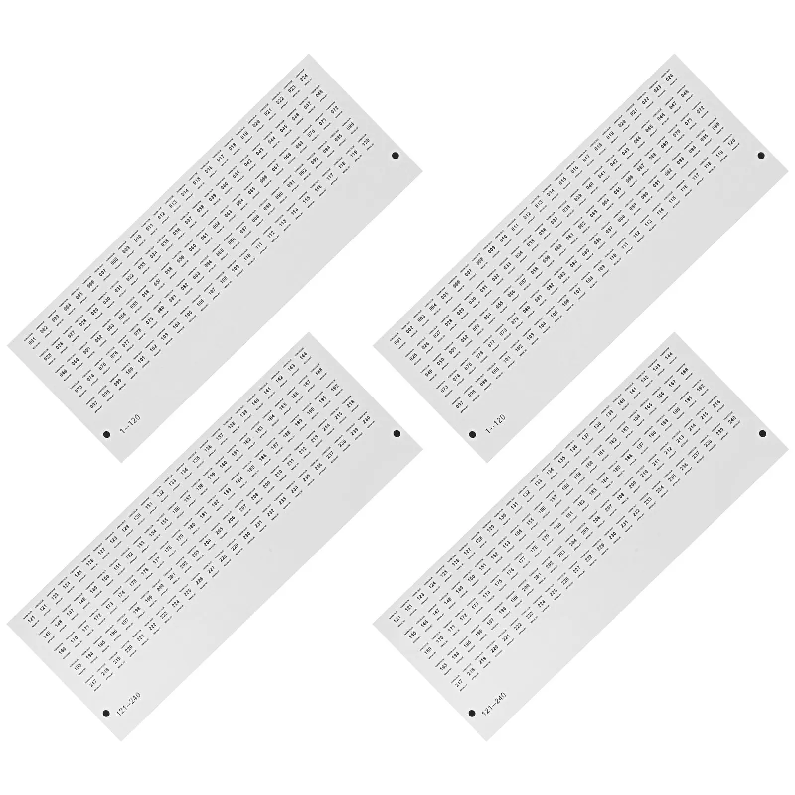 

4 листа наклеек с номерами для коллекции лаков для ногтей, прозрачные, яркие номера, идеально подходят для сортировки и хранения в коробках, профессиональные.