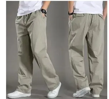 MAIDANGDI Men's Pants in Solid Color  Breathable and Loose, with Oversized Elastic Bands Moletom Masculino  Casual Pants