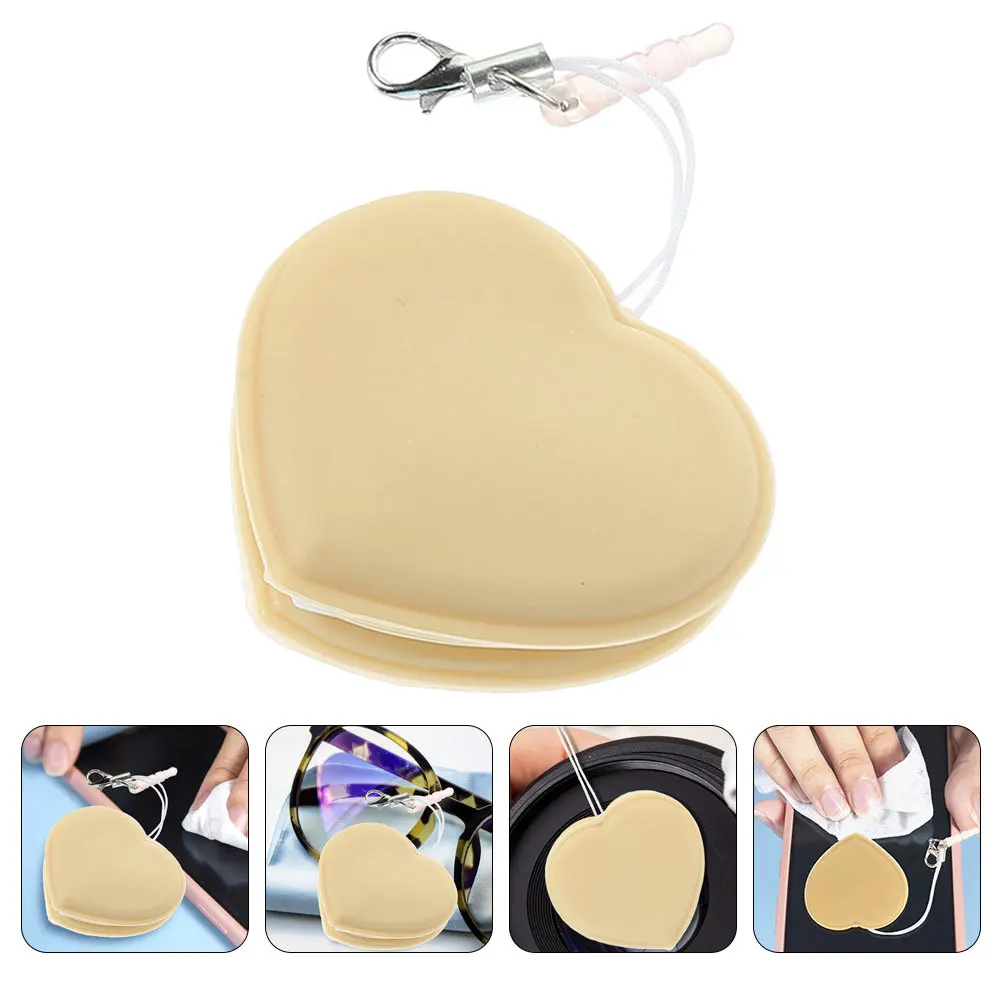 

Heart Shaped Macaron Screen Cleaner Portable Lens Cleaning Wipe Hanging Rope Eyeglass Phone Tablet Dust Oil Fingerprint Remover