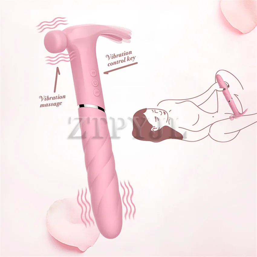 Vibratory For Woman Clitoris & G Spot Massage Stimulation Masturbation  Hammer Vibrator Nipple Adult Sex Toys Vibrators Female