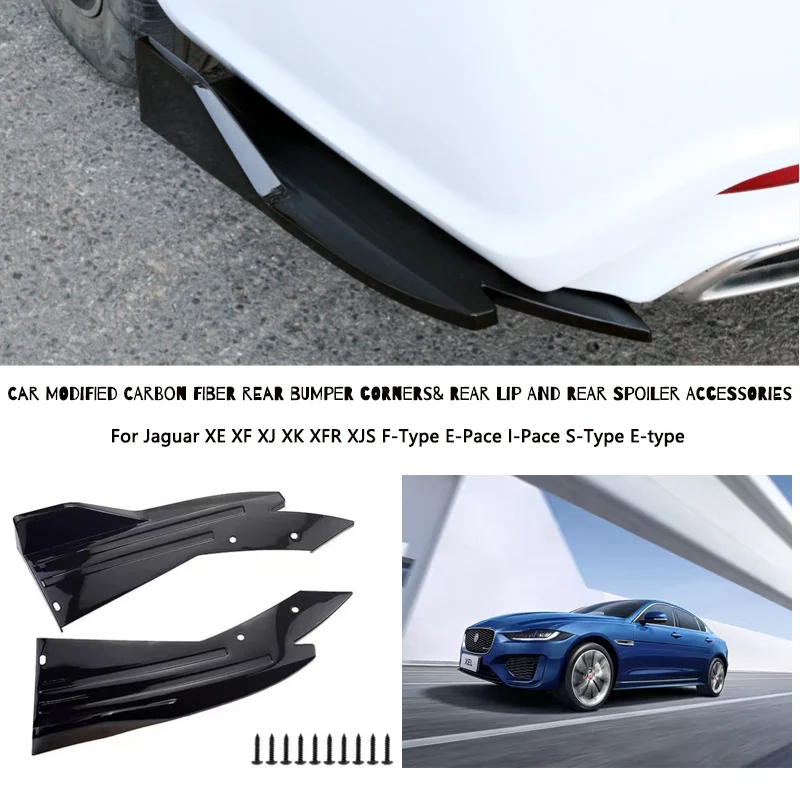 Rear Bumper Lip Diffuser Splitter Canard Protector Front For Jaguar XE XF XJ XK XFR XJS F-Type E-Pace I-Pace S-Type E-type