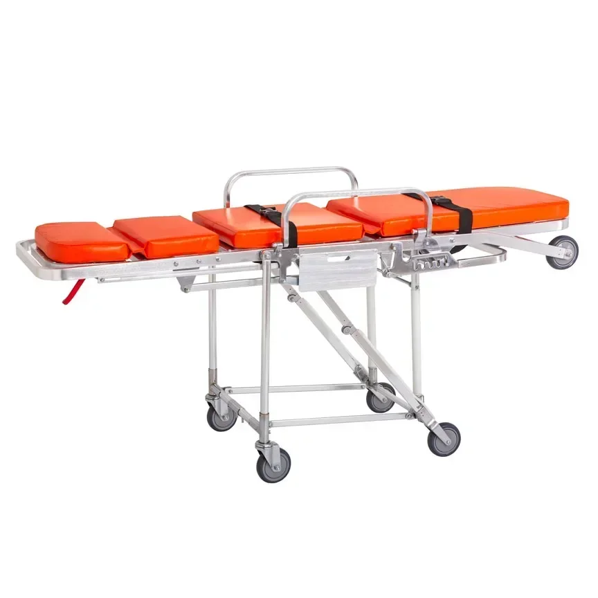 Medical Equipment Automatic Loading Folding Portable Injured Patient Ambulance Stretcher Trolley for Sale