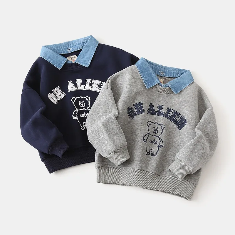 2026 New Kids Sweater Children Clothing Boys and Girls Pullover Sweater Boys Jacket Jacket Thick Clothes Autumn Winter 2-8Years
