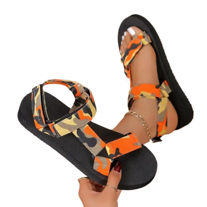 Neuer Trend Damen Sandalen Sommer Plattform flache Sandalen Frauen Komfort leichte rutsch feste Strands chuhe süße Seils andalen für Frauen