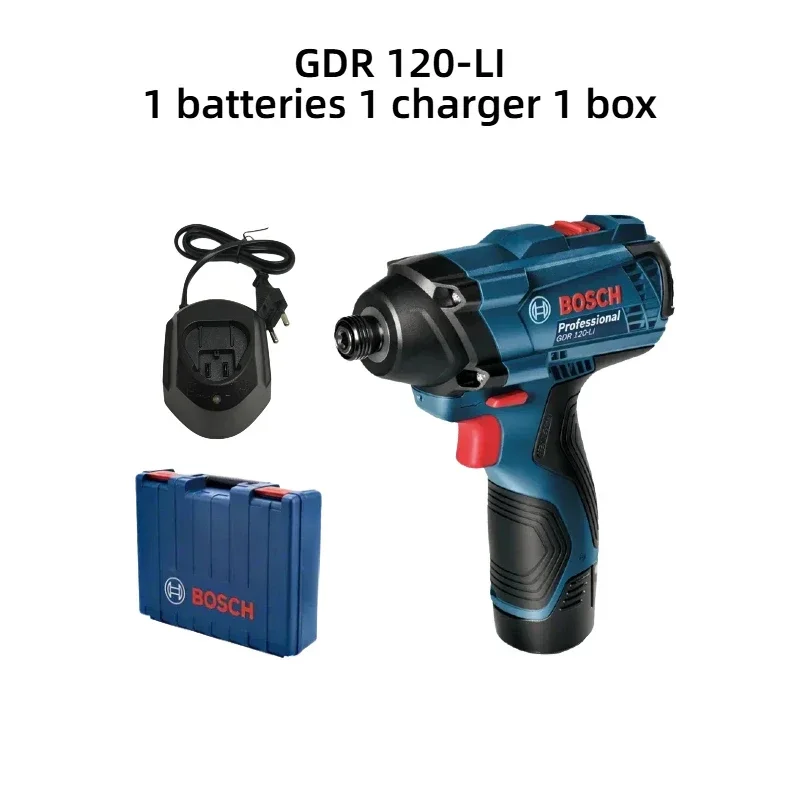 Bosch GDR 120-LI 12V Cordless Impact Driver Kit, 100Nm 2 Speed 1/4