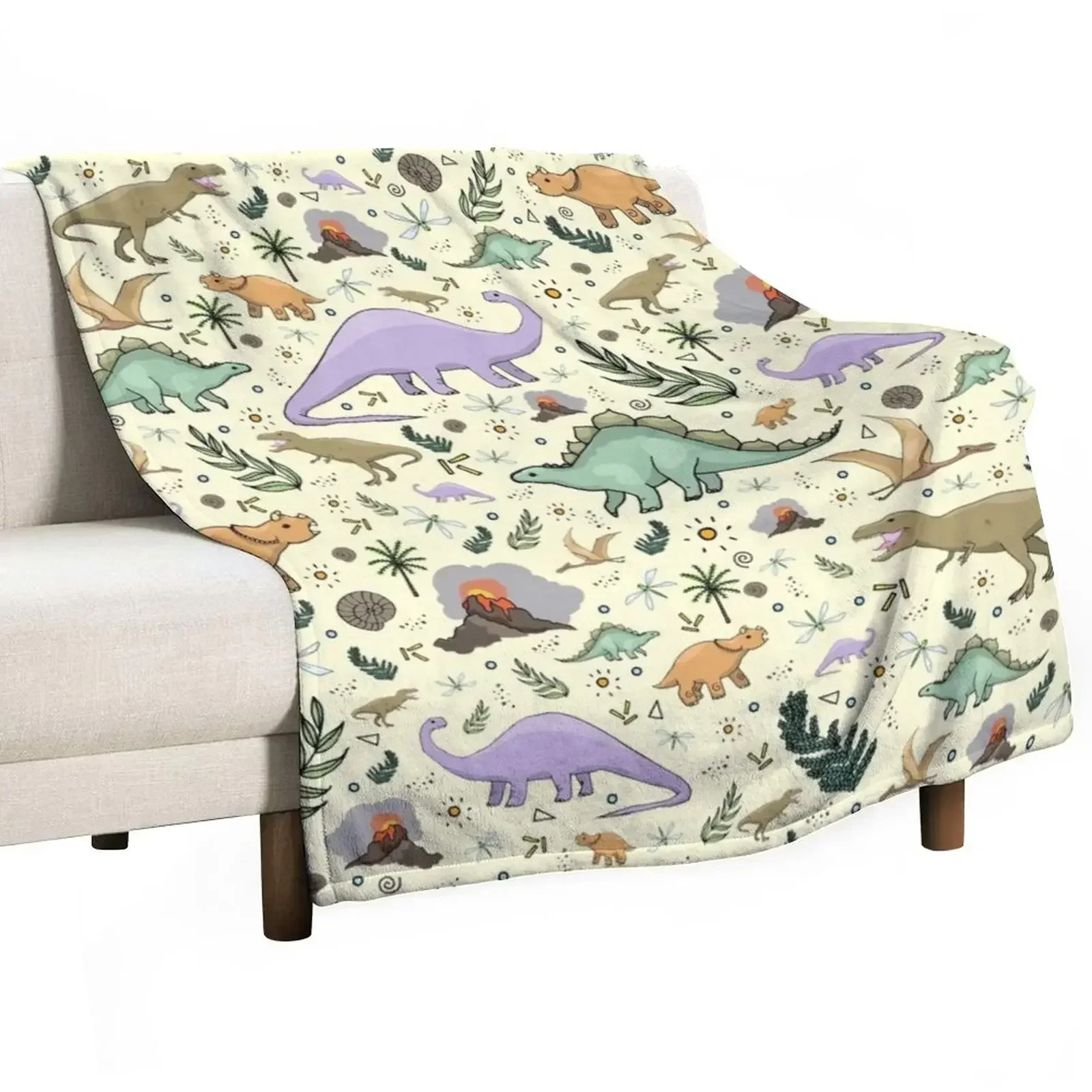 

Dinosaurs! Throw Blanket Furrys For Decorative Sofa Stuffeds Blankets