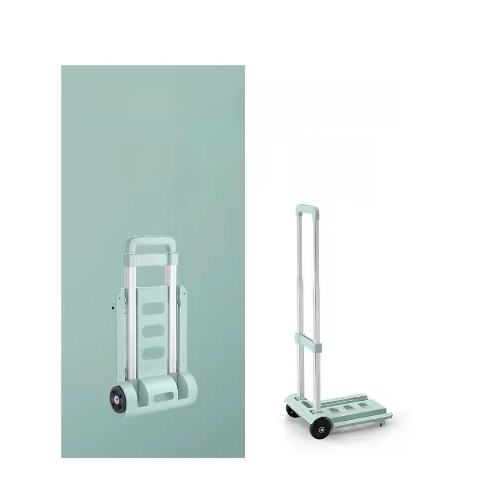 portable-hand-pulled-flatbed-trailer-for-heavy-loads-water-bucket-trolley-shopping-cart-stainless-steel-body-retractable-handle