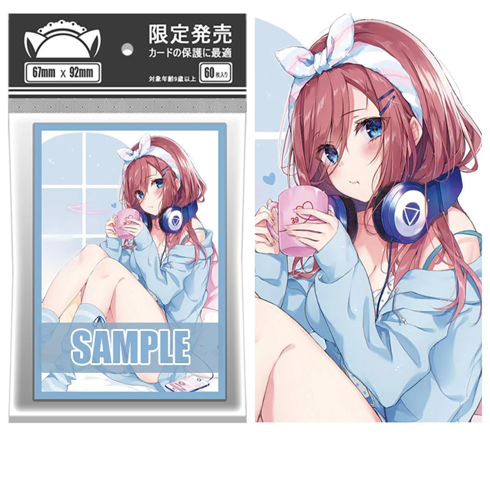 60 قطعة أنيمي الجوهر Quintuplets حافظة بطاقات Sakurajima ماي ريم إميليا بطاقة حامي غطاء PTCG 67X92mm هدية عيد
