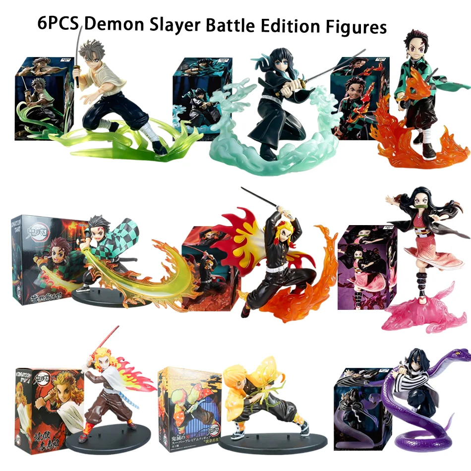 10-22cm Demon Slayer Anime-Figur Kamado Tanjirou Agatsuma Zenitsu Kyoujurou Anime PVC-Modell Actionfigur Sammlerstück Geschenk