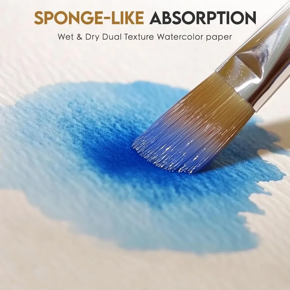 Retro 20 Sheets Watercolor Paper Rough/Textured Handmade Painting Paper Hairy Edge Blank Cotton Paper White Textured Paper