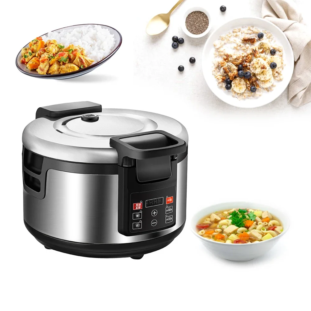 

110V 220V Commercial Big Size 2200W Multifunction International Rice Cooker Deluxe Stainless Steel Electric 4.5Kg Rice Cooker