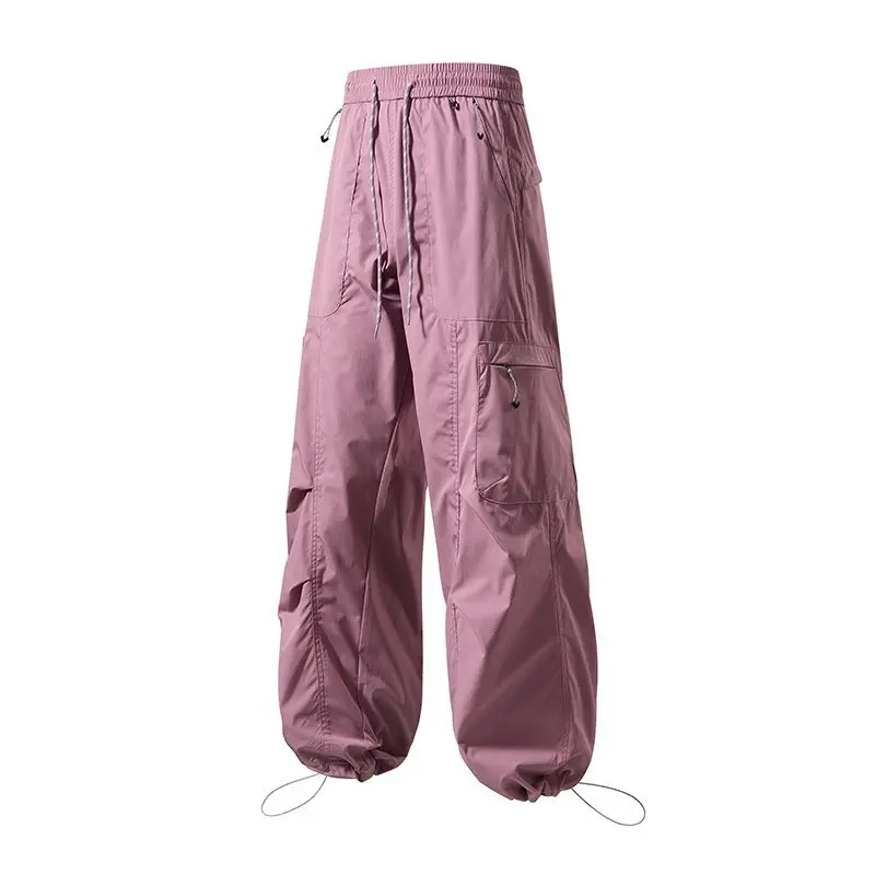 

IZEXX American Sle Loose Wide Leg Work Pants Men Women Spring Autumn New Faion Brand Casual Trousers High Waist Straight Leg