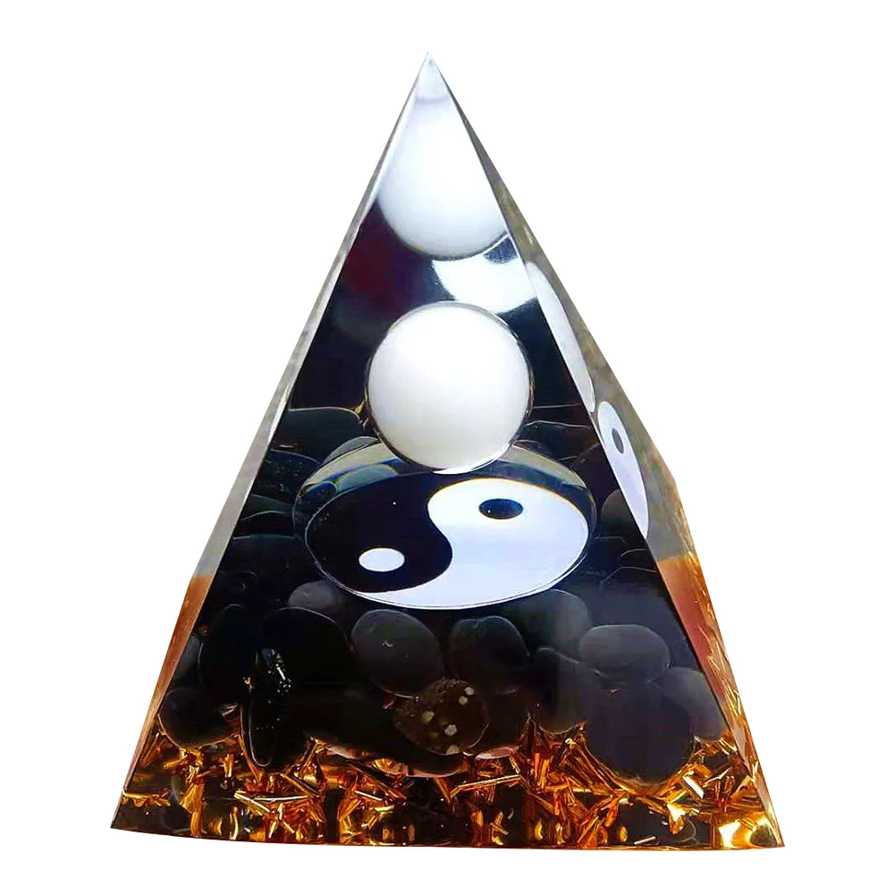 Natural Crystals Pyramid Energy Healing Figurines Ornament