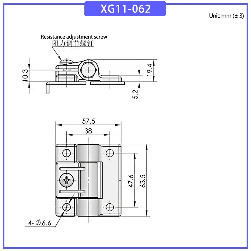 3pcs Black Damping Hinge for Industrial Equipment Cabinet Doors Plastic Folding Sheet Metal Work Suitable for Sheet Metal Work
