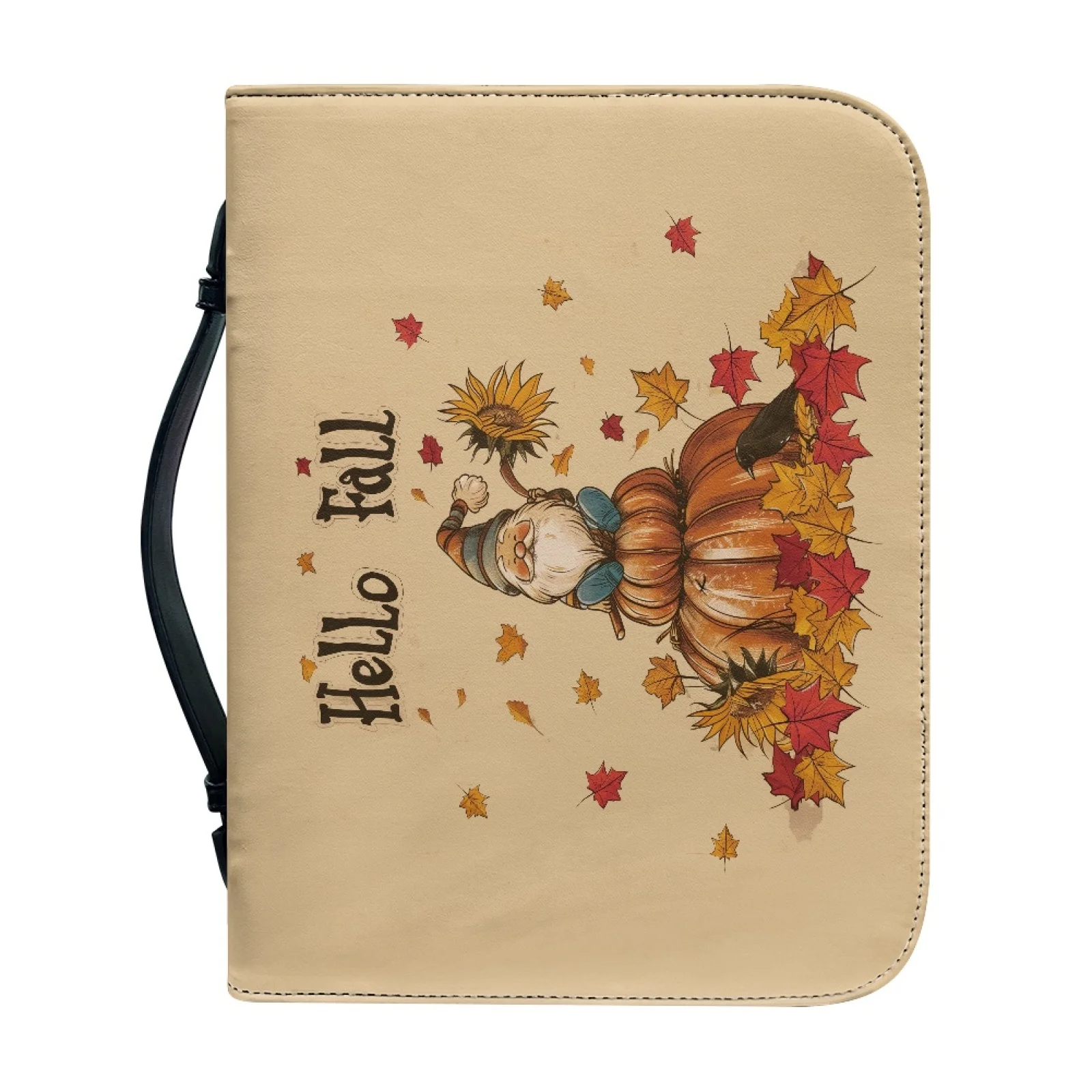 PENSTROLL Autumn Theme Large Capacity Bible Book Covers for Study PU Leather Book Holder Organizer Fashion 2026