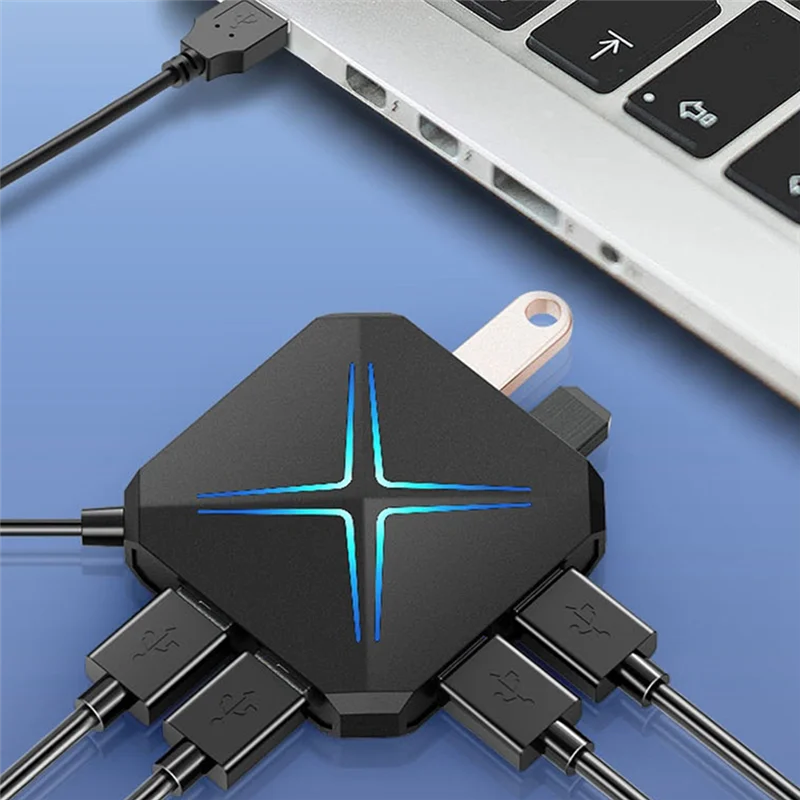 ATP-USB Hub 3.0 Splitter 1 Drag 6 High Speed with Sound Card TF SD Card Multi Function Conversion Expansion HUB