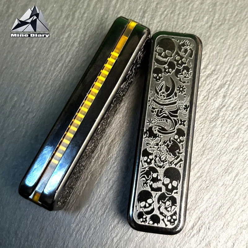 Deslizador Demonic Fidget EDC de acero inoxidable, deslizador de empuje mecánico, Spinner para adultos, alivio del estrés y relajación, juguetes