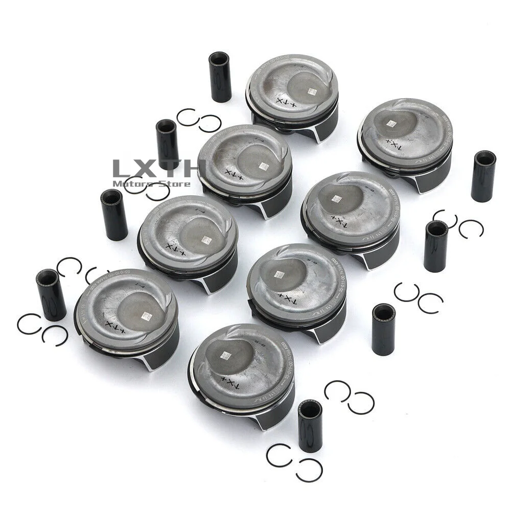 Set piston & cincin 8x Mahle mahturbo untuk Porsche Cayenne Panamera Turbo 4.8T 955 957 970