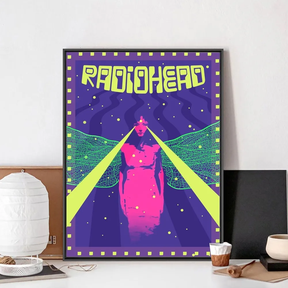 Rock Band Radiohead Music Art Poster No Framed Poster Kraft Club Bar Paper Vintage Poster Wall Painting Bedroom Study Stickers