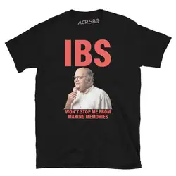 IBS Won't Stop Me From Making Memories Men T Shirts Humorous Old Man Eating Ice Cream Graphic T-shirts Plus Size Casual Tops Tee