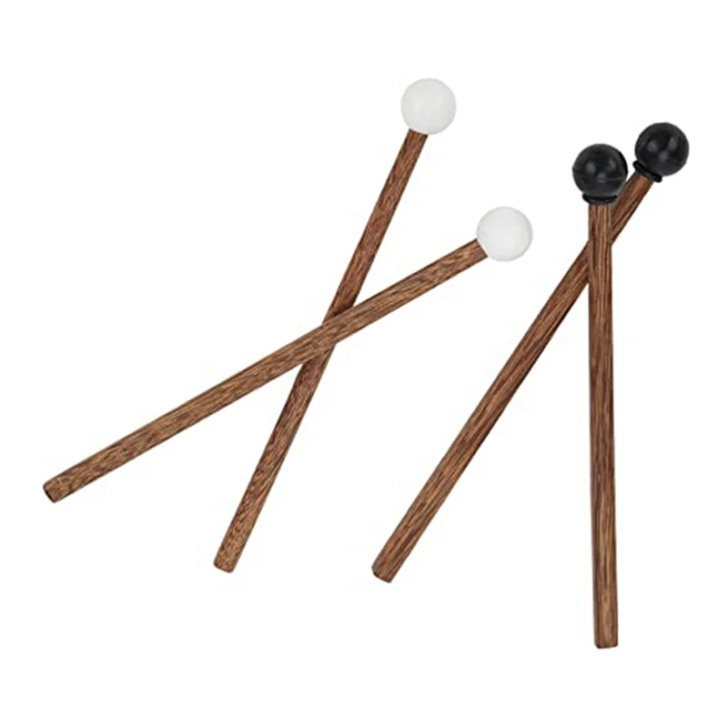 4 Steel Tongue Drumsticks, Rubber Drumsticks for Children, for Children's Drummers and Practitioners