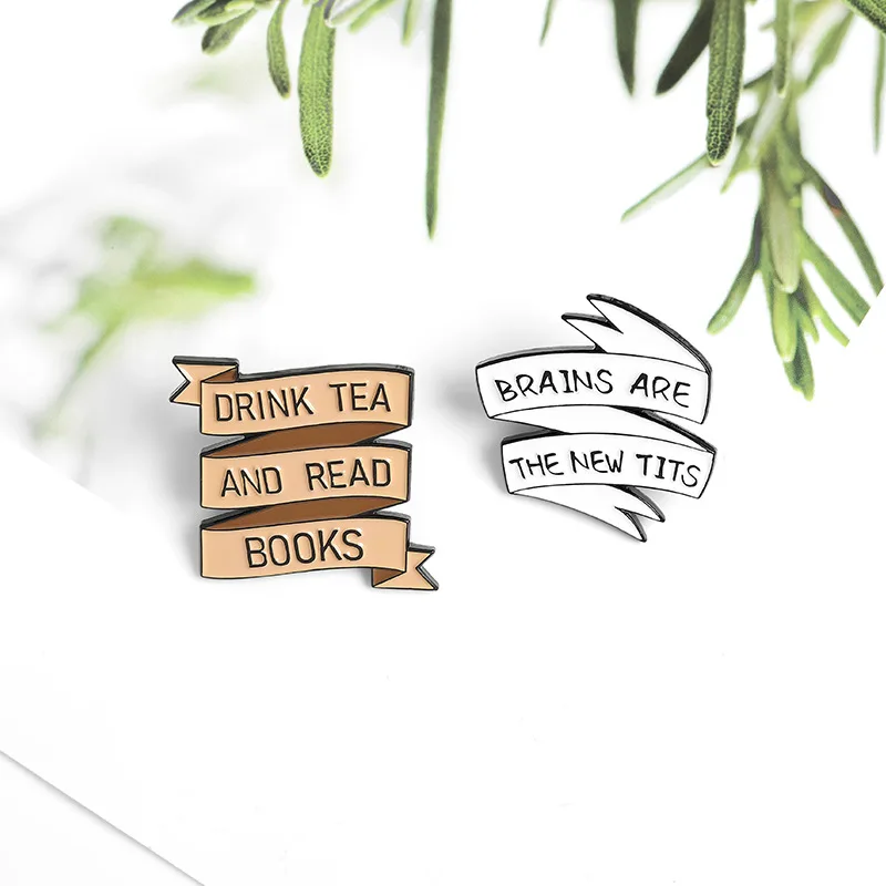 Quote Funny Enamel Pins Live Life Happy Brooches Lapel Pin Power Letter Custom Shirt Bag Motivational Badge Friends Gift Jewelry