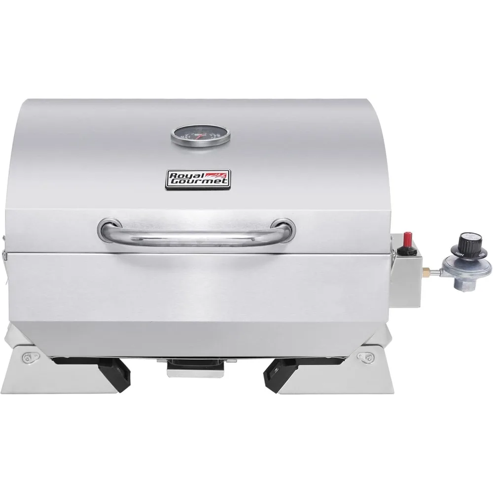 

BBQ Grills,Stainless steel portable desktop gas barbecue grill with foldable legs and lockable lid,BBQ Grills.