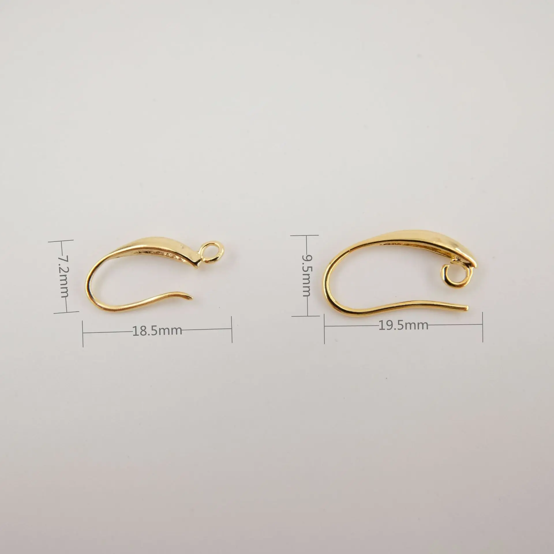 WKT-JFE106 Wholesale Exquisite 18K Gold Bean Bud Crescent Hook Pendant Earring ACC Can Make Of Necklace Accessories