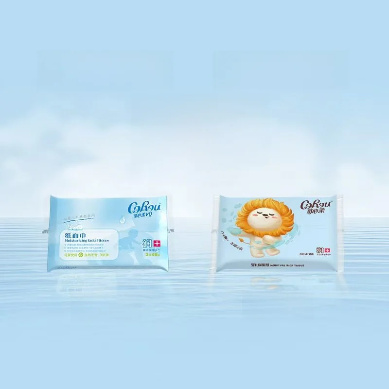 Portable Baby Cloud Soft Towel Moisturizing Cream Paper Towel Dry Wet Use Two Purpose Soft Packaged Facial Towel by Corou
