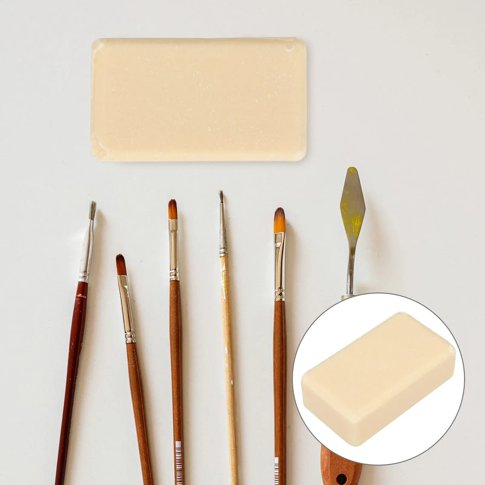 

1 шт. моющееся мыло для чистки ручек, изготовленное из натурального растительного масла — экологически чистое средство для чистки кистей, идеально подходит для дома, школы, студии.