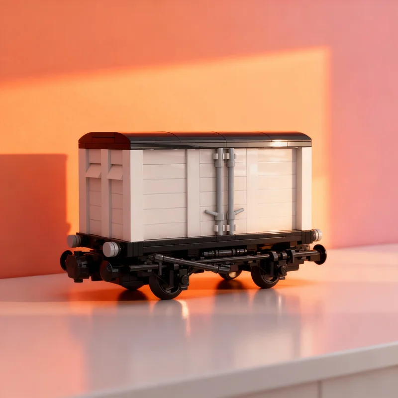 

332 детали MOC, вентилируемый фургон, новые магнитные соединители, модель поезда, конструктор, игрушка, рождественский подарок, развивающий конструктор, строительные блоки