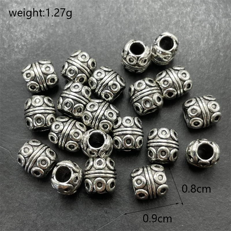 Charm Pop Tibetan Silver Color Loose Spacer Beads Lot for Earring Necklace Bracelet Jewelry Making Findings DIY Crafts 15/30pcs