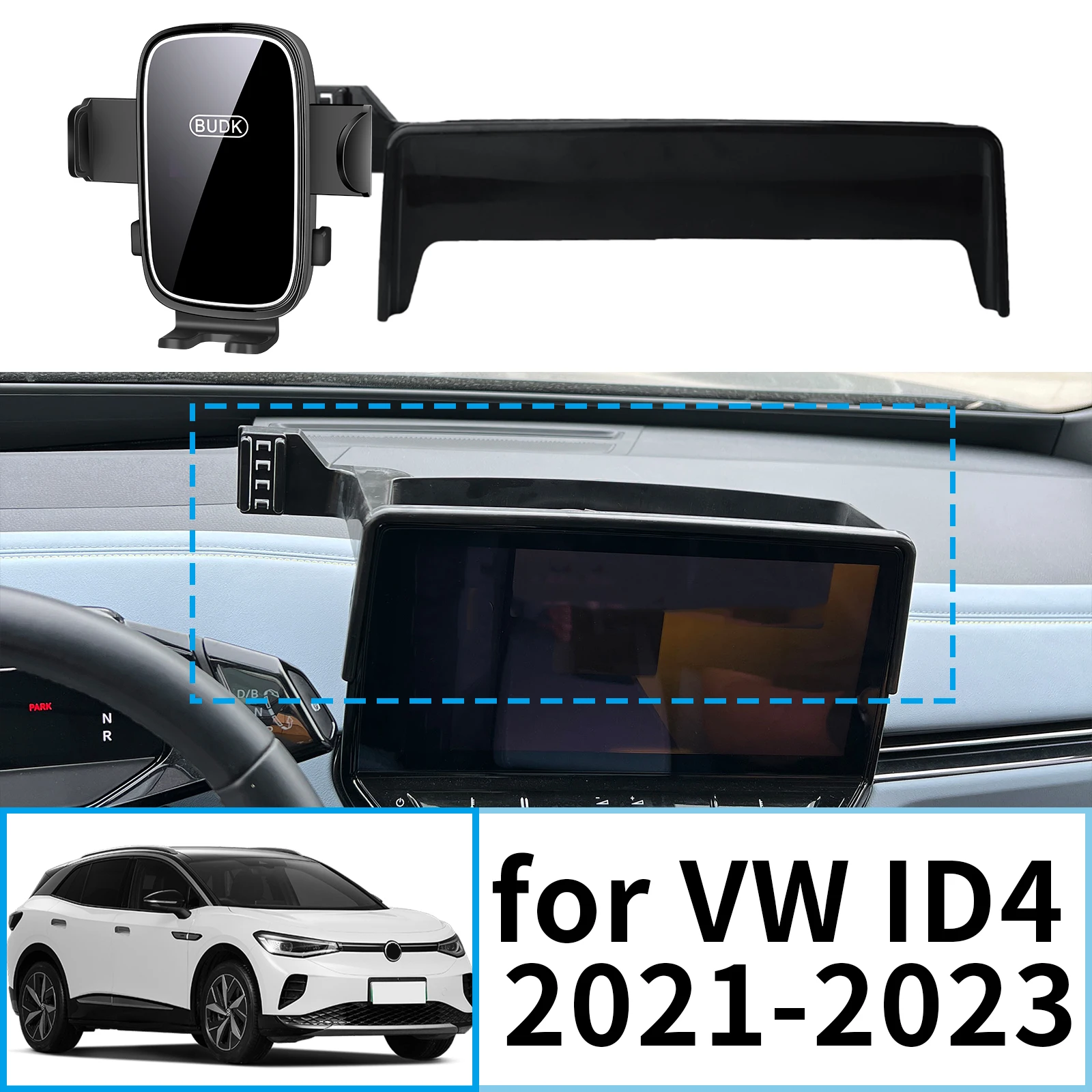 

fit for VW ID4 ID.4 2021 2022 2023 Stable Clip-On Phone Holder​​ Mount Screen Base No Vibration​ Car accessoires