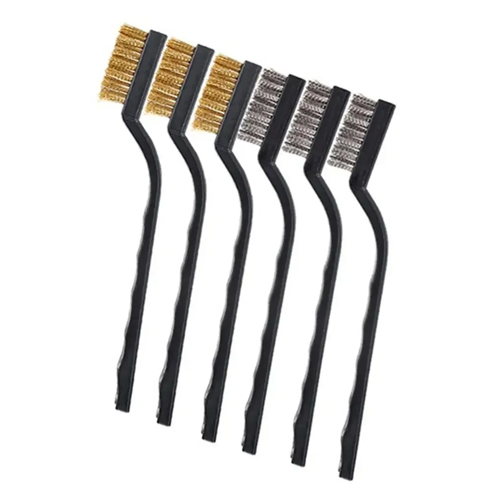 15pcs Wire Brass Brush 170mm Mini Brushes Micro Steel Brass Rust Remover Paint Remove Metal Scrubbing Polishing Burring Brush