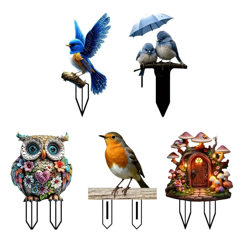 Personality Garden Sign Light Weight Weatherproof Acrylic Plant Statue Easy To Install For Home Landscape Decoration 37JD