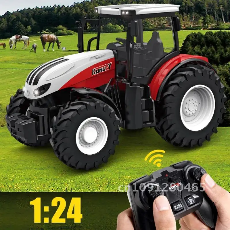 RC car toys RC Farm Tractor Trailer 1/24 2.4G Remote Control Engineering Construction Truck Farming Machine children boys gift