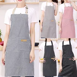 Simple Waterproof Apron With Pocket Oil-proof Anti-foulings Lace-up Bib For Restaurant Useful Things For Kitchen Accessories