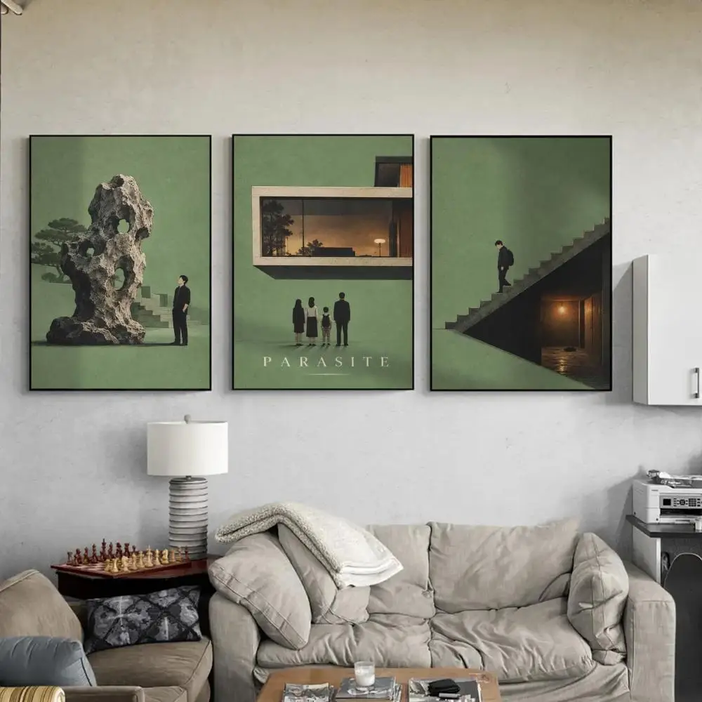 1PC Classic Movie P-Parasite Poster Wall Art Prints for Bedroom Living Room Office Home Decoration Hanging Artwork Gift