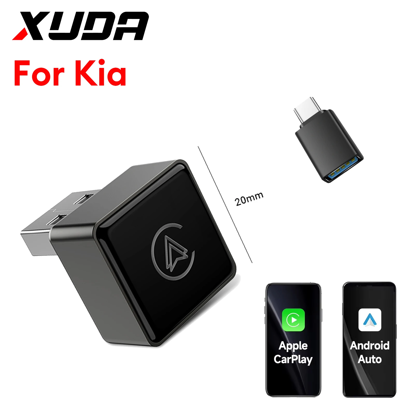Беспроводной адаптер Carplay Android Auto WiFi Smart Dongle 2in1 для Kia Sportage K5 Carnival Picanto Soul Seltos Telluride Niro EV6