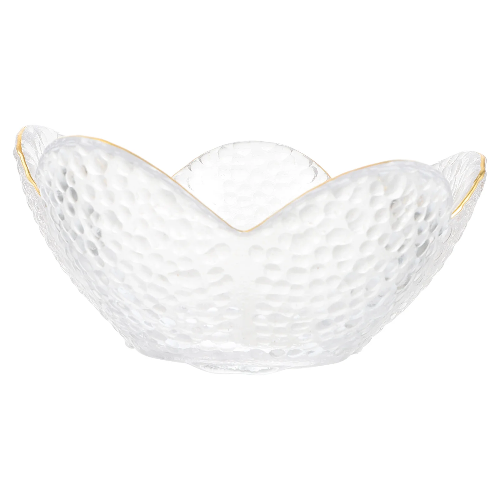 

Dessert Storage Bowl Lotus Fruit Plate 1Pcs Glass Food Plate Chic Gift Idea for Home School Shops Tea Cake Appetizers Events