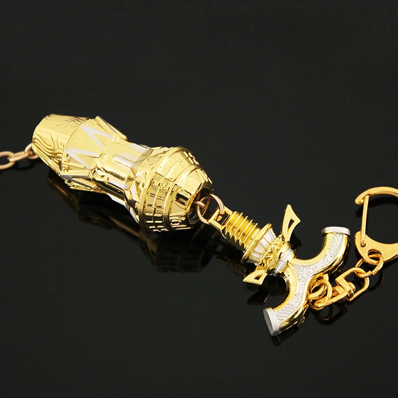 Game Weapon Anime Surroundings 12CM removable hidden weapon Flying Divine Claw gold zinc alloy model Handicraft Decoration Toys