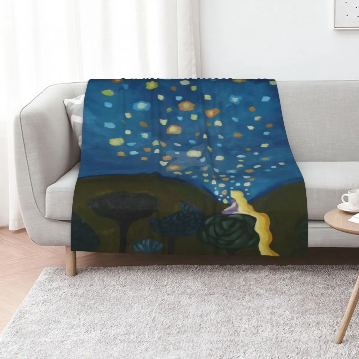Tangled paint Throw Blanket Multi-Purpose Vintage warm winter christmas decoration Bed covers Giant Sofa Blankets