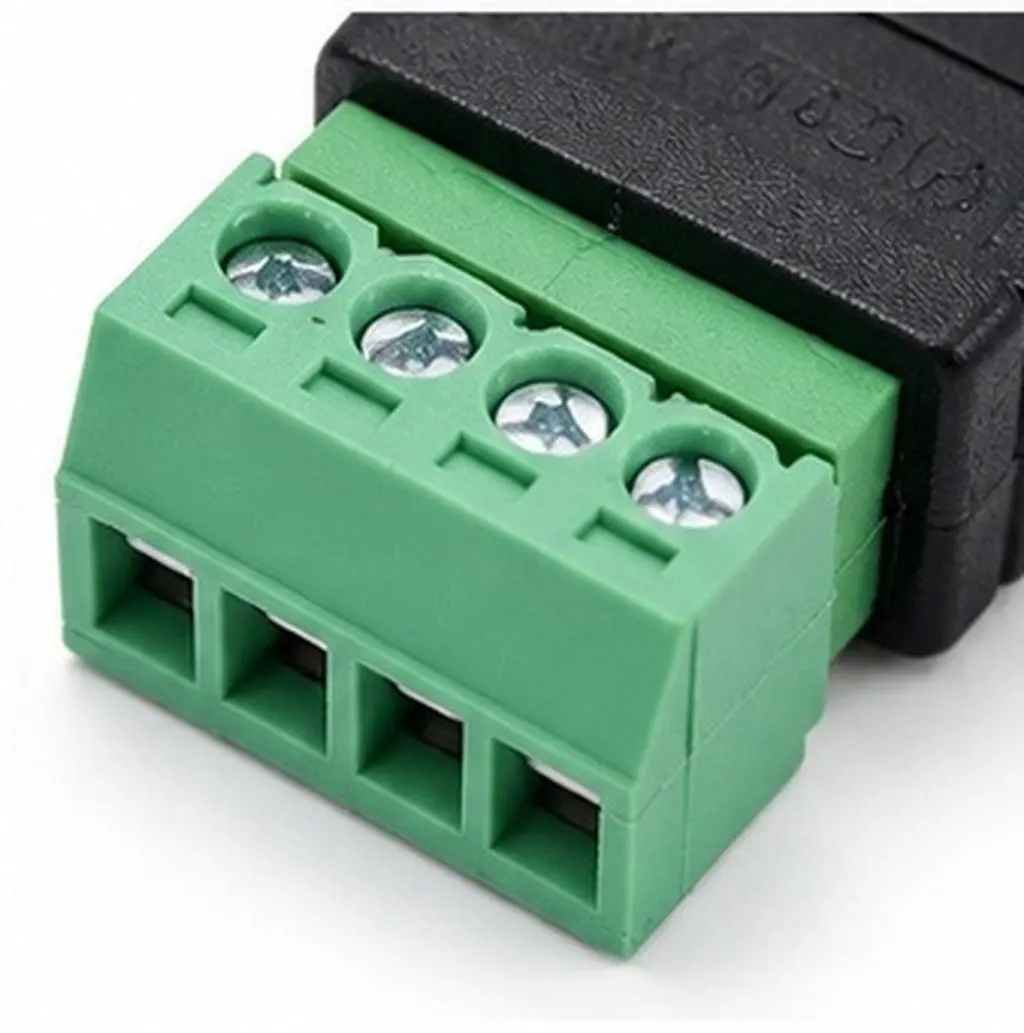 1Pair USB Male Female Terminal Block Connector Screw Adapter Compact Pin Wiring Connectors Plugs Wire