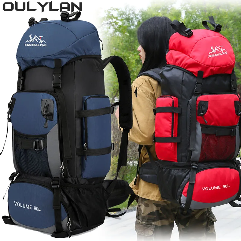 OULYLAN Cycling  90L Waterproof Camouflage Men Large Capacity Outdoor Waterproof Backpacks Travel Luggage Bag High-Capacity