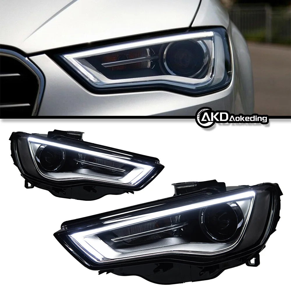 Auto Parts Headlights For Audi A3 8V 2013-2016 S3 RS3 latest Styling LED Daytime Lights Dual Projector Car Accesorios Modified