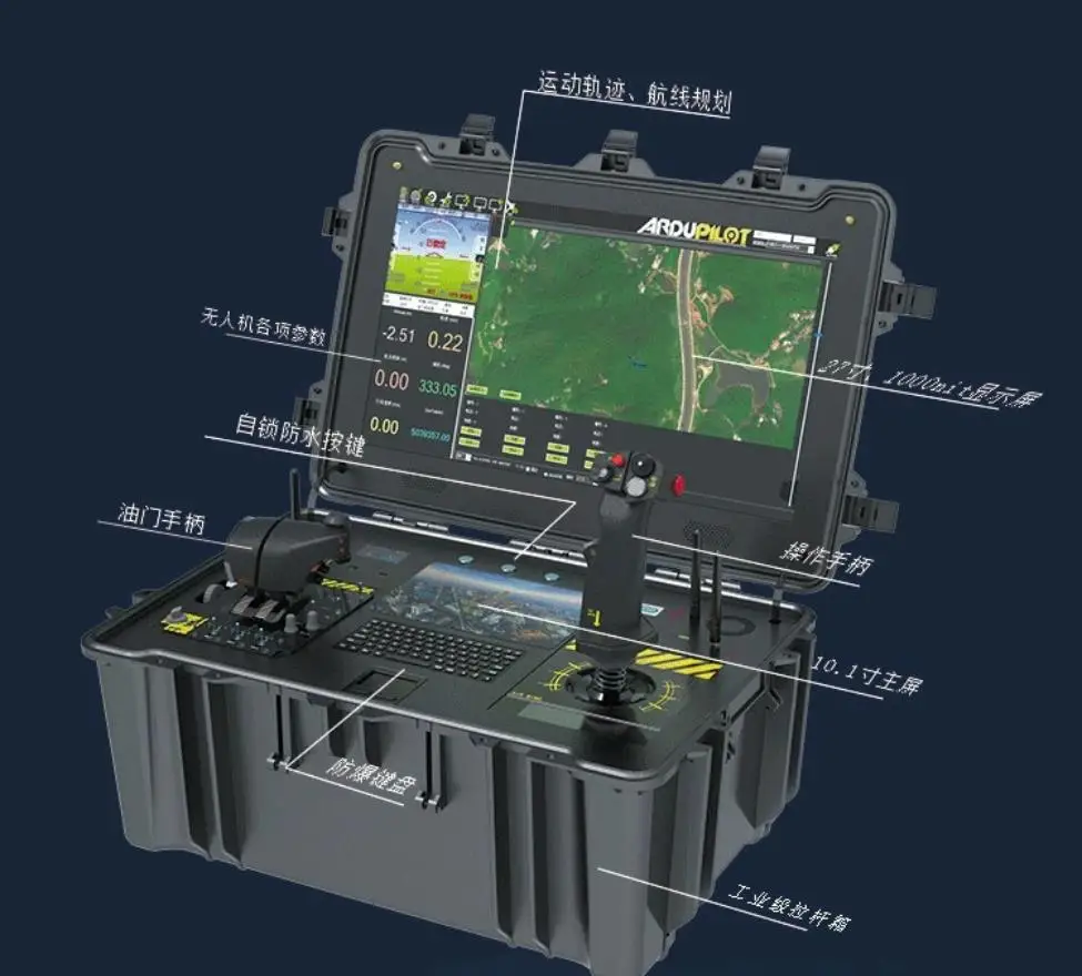 

Portable Ground Control Station Provides Functions Mission Planning For FPV long Range Drone