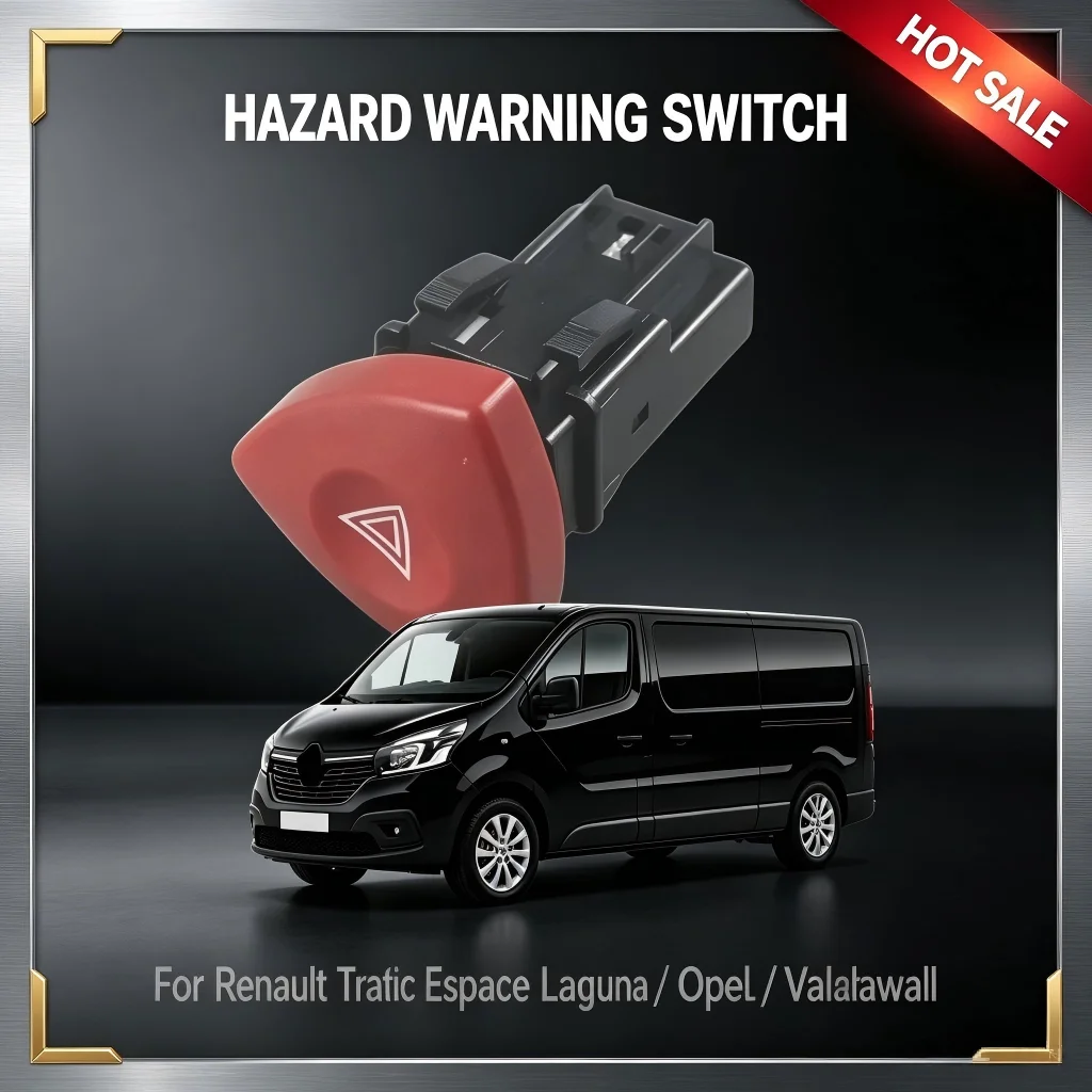 Hazard Warning Flasher Switch Button For OPEL Renault Trafic Espace Laguna Vauxhall Clio II 8200442724 93856337